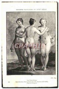 Old Postcard The 18th Century Masters The Print Three Grace Janinet Pellegrin