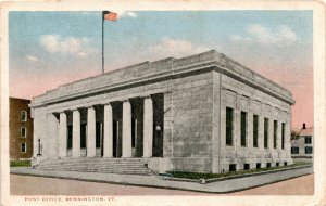 Bennington Vermont Post Office shop historic building architecture Post Postcard