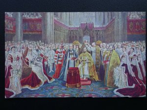 KING GEORGE V Coronation Ceremony c1911 Postcard by A. Vivian Mansell & Co.