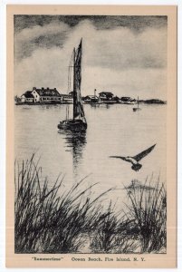 Fire Island, N.Y., Summertime Ocean Beach