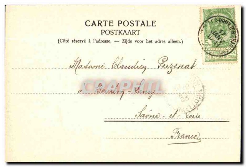 Belgie Belgium Brussels Old Postcard Anspach Monument