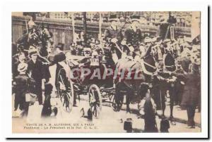 Visit SML Aphonse XIII Paris Old Postcard Pantheon The President and the King