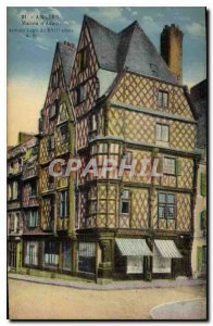 Postcard Old House Angers Adam Ancient Home of the XVII