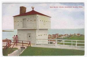 Old Block House Mackinac Island Michigan postcard