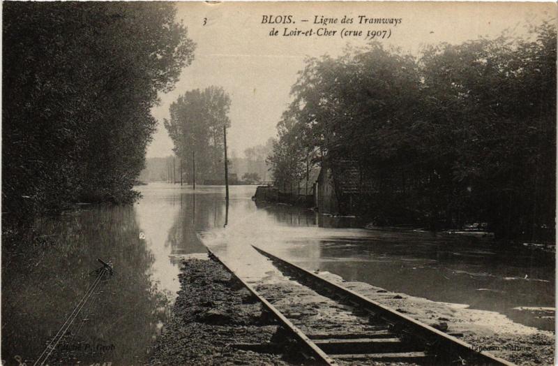 CPA Blois - Ligne des Tramways de Loir-et-Cher (crue 1907) (740866)