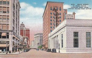 Postcard Mills Street El Paso Texas Looking West from Post Office