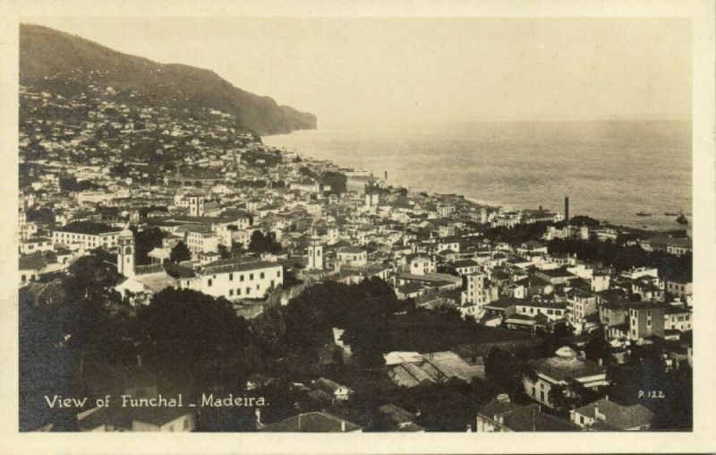 portugal, MADEIRA FUNCHAL, Panorama (1930s) RPPC