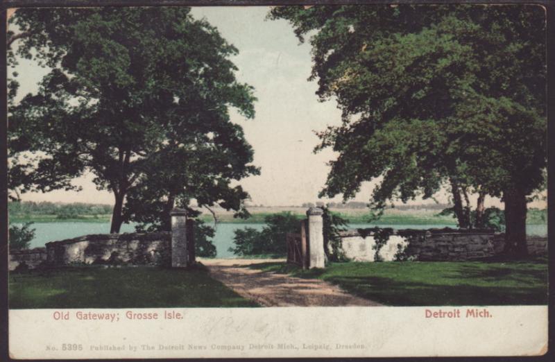 Old Gateway,Grosse Isle,Detroit,MI Postcard