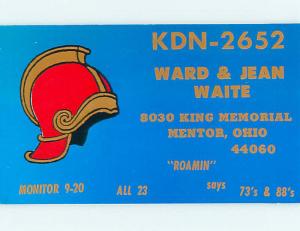 Roman Centurian Soldier - Qsl Ham Radio Card Mentor Ohio OH t1626