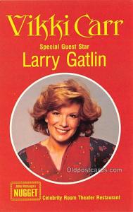 Vikki Carr, Larry Gatlin, Celebrity Room Theater Restaurant Unused 