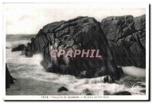 Old Postcard Presqu island of Quiberon Rocks Port Bara