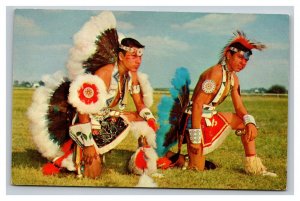 Vintage 1970's Postcard Lot of 4 Cards American Indian Profiles