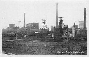 RPPC Heerlen, Oranje Nassau Mijn Coal Mine Netherlands ca 1930s Vintage Postcard