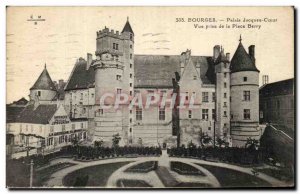 Old Postcard Bourges Palais Jacques Coeur View from the Square Berry