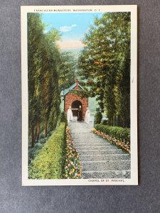 Chapel St. Paschal Franciscan Monastery Washington DC Litho Postcard H2175081535