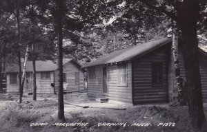 Michigan Grayling Camp Margrethe Cabins 1950 Real Photo