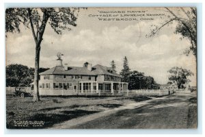 Lawrence Newman Home Cottage Westbrook Connecticut 1914 Vintage Antique Postcard 