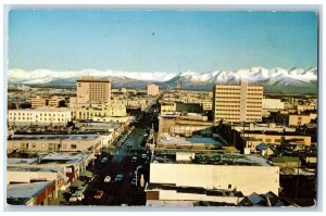 Anchorage Alaska AK Postcard Bird's Eye View Of The Downtown Section c1950's