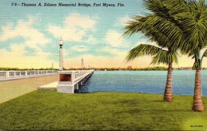 Florida Fort Myers Thomas A Edison Memorial Bridge Curteich