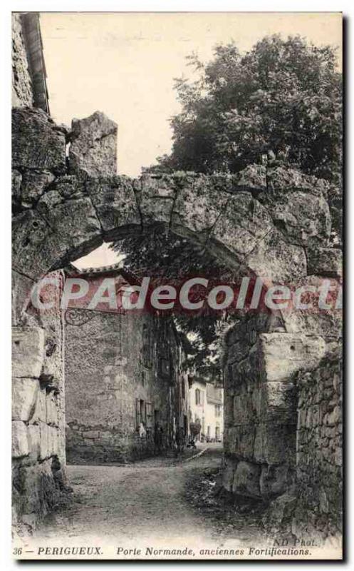 Old Postcard Perigueux Porte Normande Old Fortifications