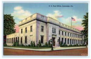 Us Post Office Lancaster PA Pennsylvania Postcard (CJ10)