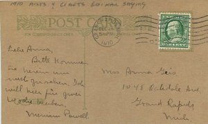 1910 Arts & Crafts German Saying 1910 Postcard 22-5878