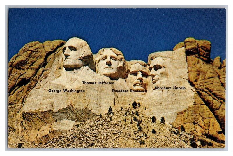 Vintage Postcard SD Mt. Rushmore National Memorial South Dakota 