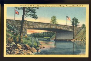 Thousand Islands, New York/NY Postcard, International Rift Bridge, US/Canada