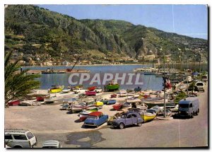 Postcard Moderne Menton Garavan AM The Port and Border