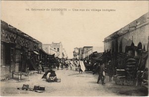 PC DJIBOUTI UNE RUE DU VILLAGE INDIGENE DJIBOUTI SOMALIA (A23790)