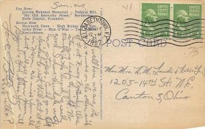 Kentucky USA Maps 1952 