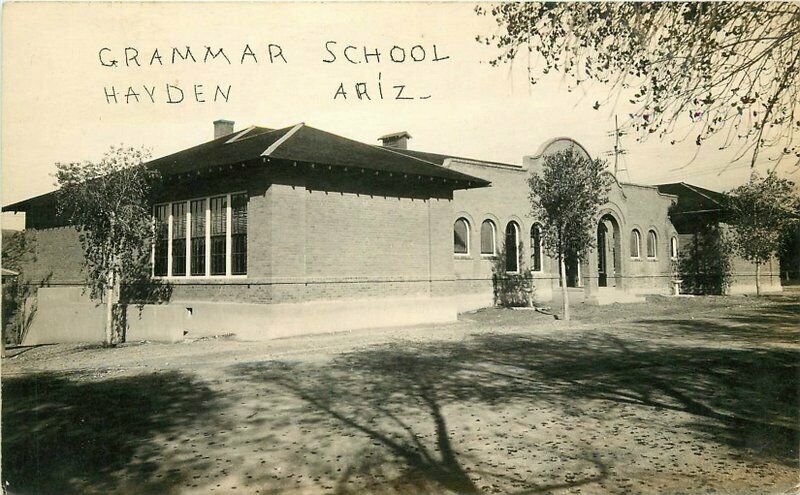 Grammar School Hayden Arizona 1920s RPPC Photo Postcard 11939