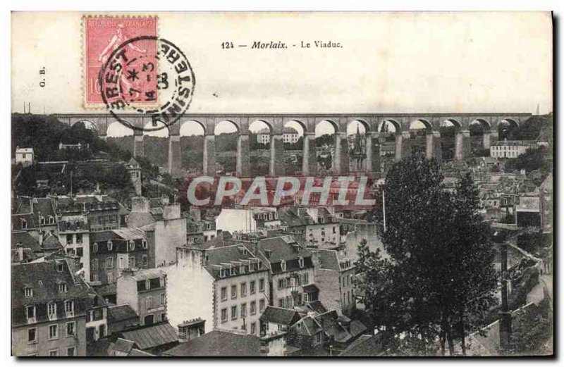 Old Postcard Morlaix Viaduct