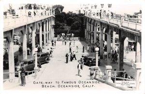 Oceanside California Gateway To Oceanside Beach Real Photo Vintage PC U7538
