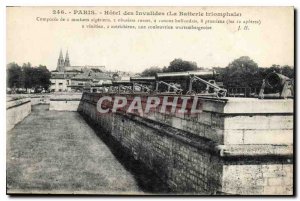 Postcard Old Paris Hotel des Invalides The triumphant Battery