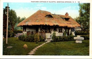 New York Saratoga Springs Thatched Cottage At Olcotts Curteich