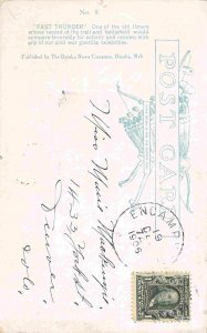 Fast Thunder Native American Indian Chief 1906 postcard