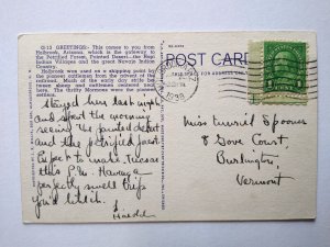 Greetings From Holbrook Arizona Large Big Letter Linen Postcard J R Willis 1938