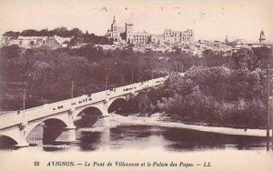 France Avignon Le Pont Villeneuve et le Palais des Papes