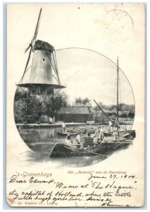 1900 The Mill on the Hoornbrug The Hague Netherlands Posted Antique Postcard