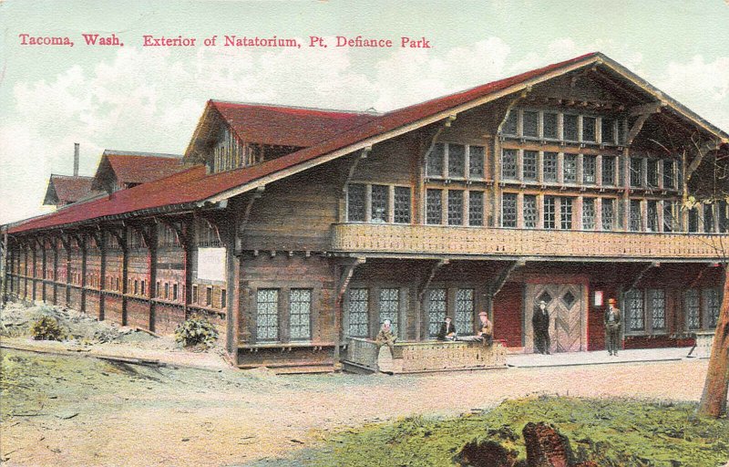 Natatorium (Swimming Pool Building), Tacoma, WA., Early Postcard, Unused