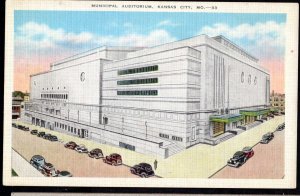 Missouri KANSAS CITY New Municipal Auditorium a 10-story building - Linen