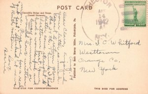 Vintage Postcard 1942 Cascadilla Bridge And Gorge Cornell University Ruth Murray