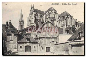 Old Postcard Auxerre Church Saint Germain