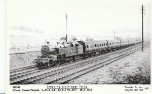 Hertfordshire Train Postcard -Stopping Nr Tring- L.M.&.S.R. T2-6-4 No.2377 -K921