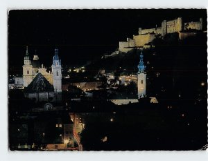 Postcard Salzburg bei Nacht, Salzburg, Austria