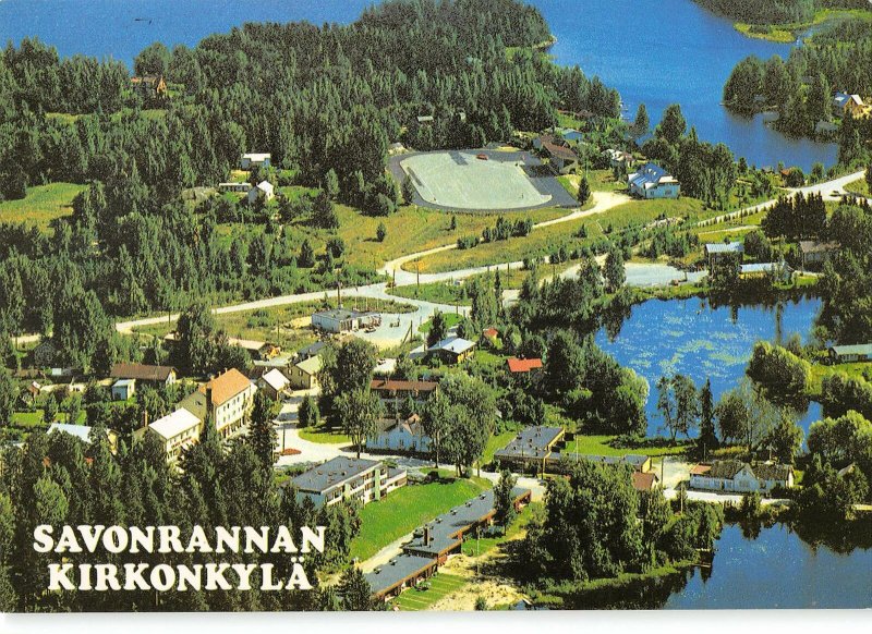 B110038 Finland Savonrannan Kirkonkyla General view Lake Hotel Panorama