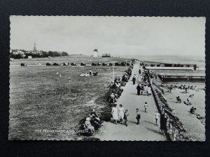 LYTHAM ST ANNES Promenade & Green shows Windmill c1949 RP Postcard by Valentine