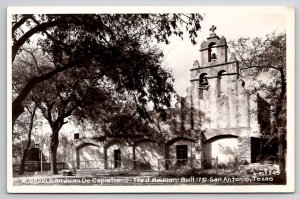 San Antonio TX RPPC Mission San Juan De Capistrano Third Mission Postcard T22