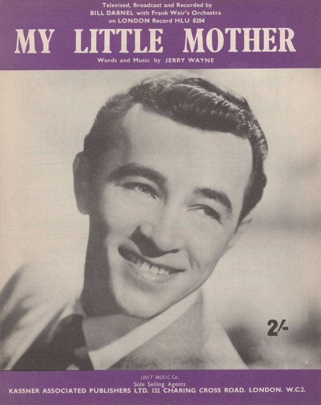 My Little Mother Jerry Wayne Rare Sheet Music
